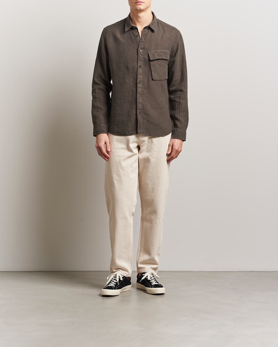 Homme | Chemises | Belstaff | Scale Linen Shirt Army