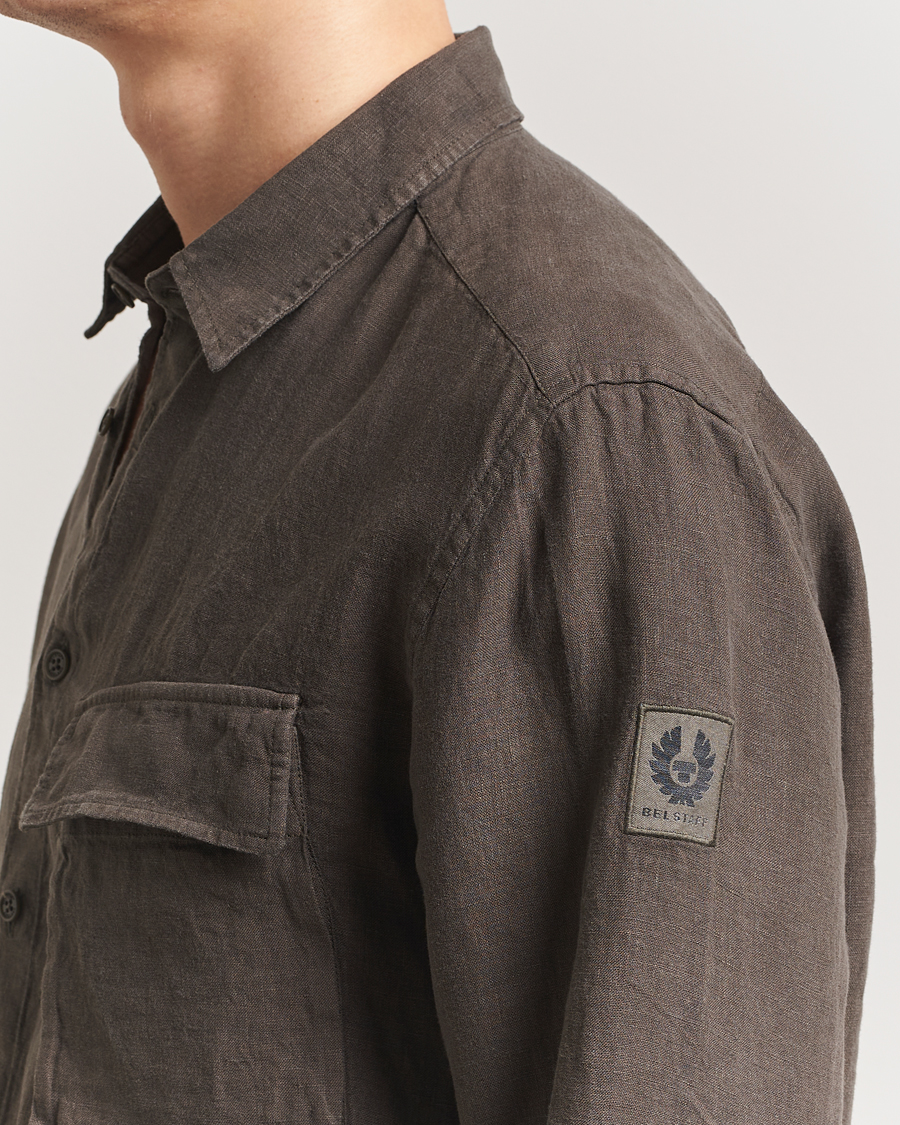 Homme | Chemises | Belstaff | Scale Linen Shirt Army