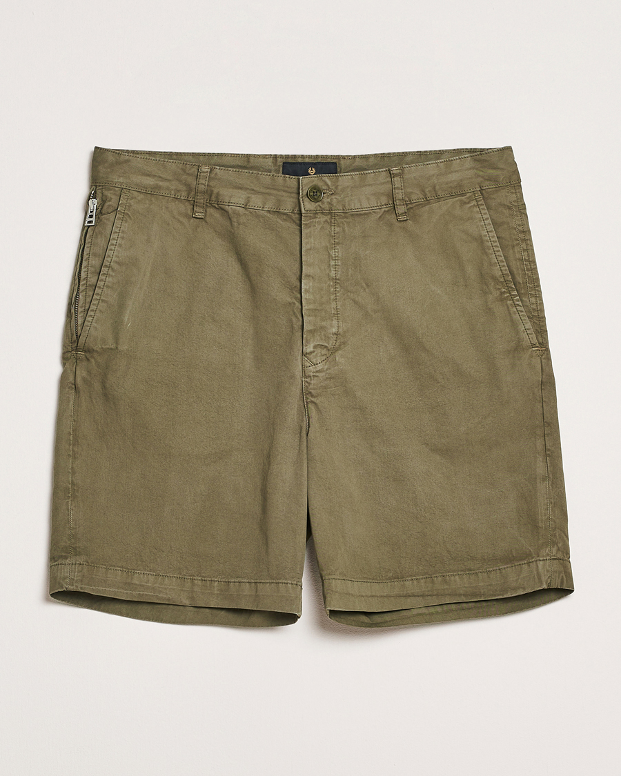 Homme | Shorts | Belstaff | Rally Cotton Shorts Surplus Green