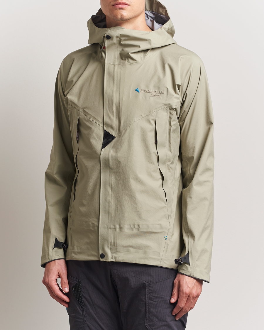 Homme | Manteaux Et Vestes | Klättermusen | Asynja Lightweight Waterproof Jacket Silver Green