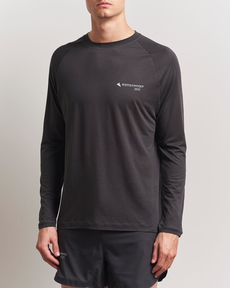 Homme | T-shirts | Klättermusen | Groa Long Sleeve T-Shirt Raven