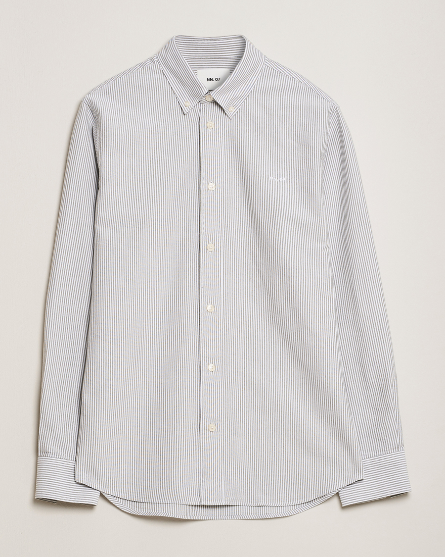 Homme | Chemises | NN07 | Colby Oxford Shirt Green/White