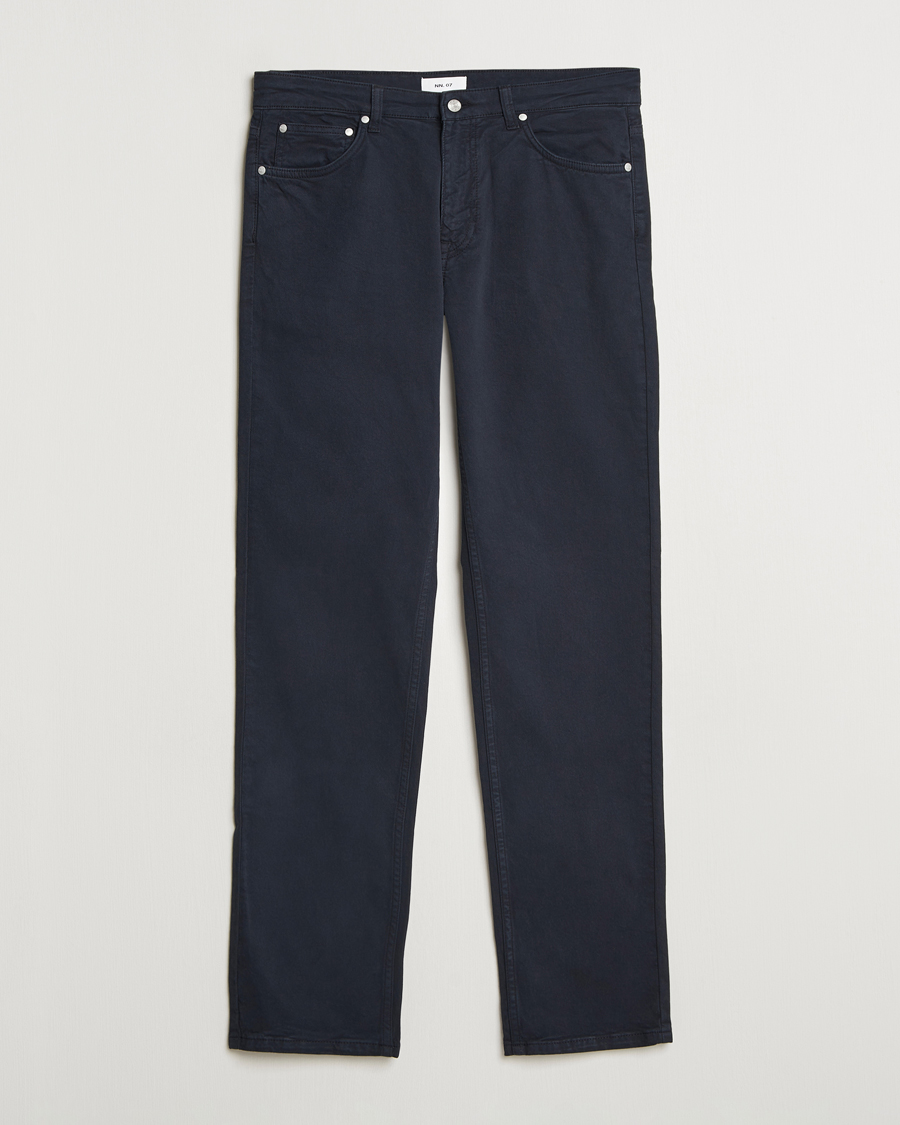 Homme | Pantalons | NN07 | Tony 5-Pocket Pants Navy Blue