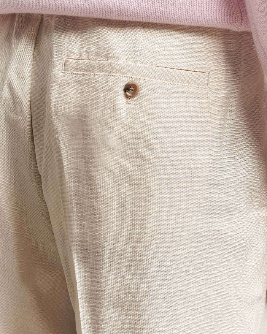 Homme | Pantalons | NN07 | Kay Linen/Viscose Drawstring Trousers Ivory