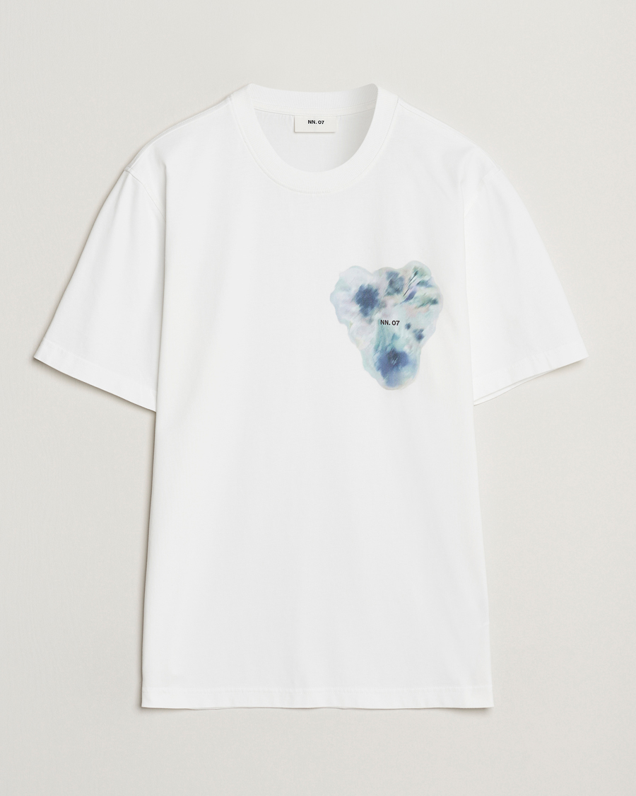 Homme | T-shirts | NN07 | Adam Printed Crew Neck T-Shirt White