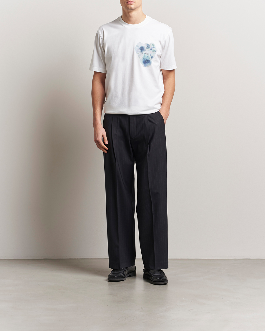 Homme | T-shirts | NN07 | Adam Printed Crew Neck T-Shirt White