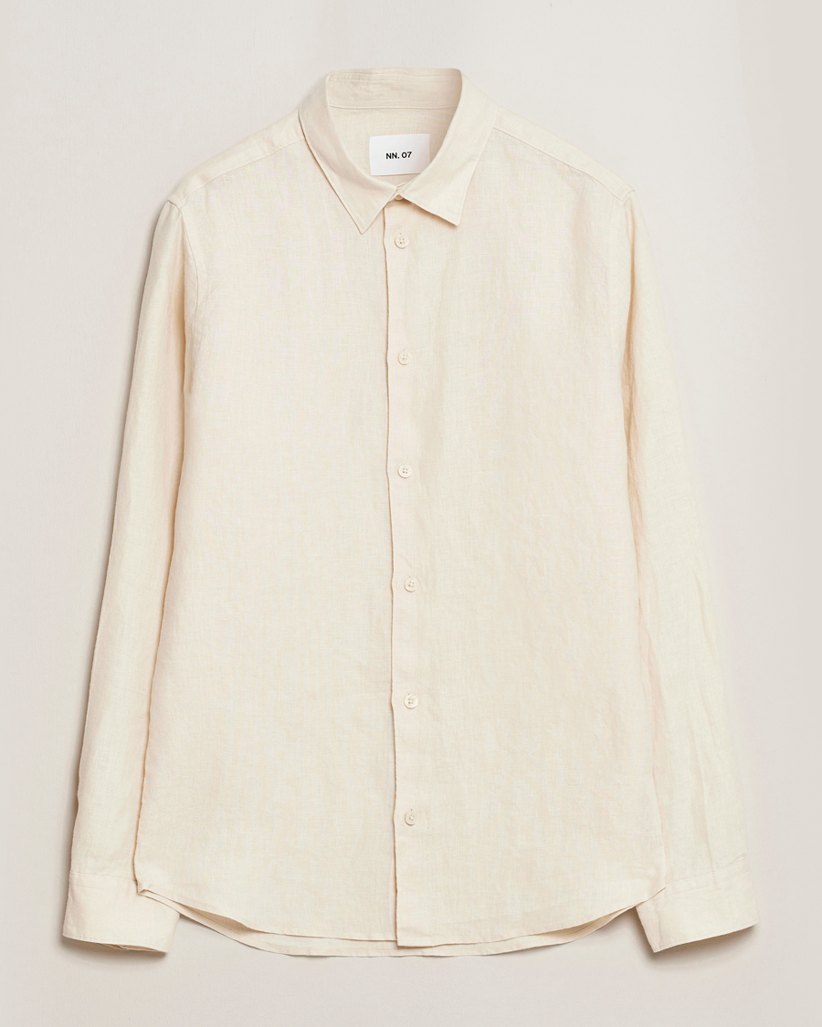 Homme | Chemises | NN07 | Enzo Linen Shirt Ecru