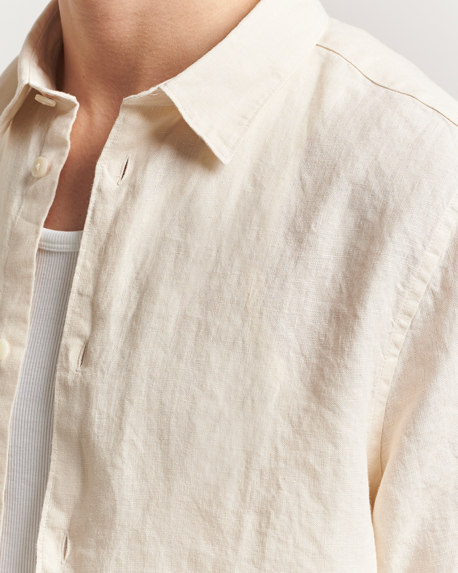 Homme | Chemises | NN07 | Enzo Linen Shirt Ecru