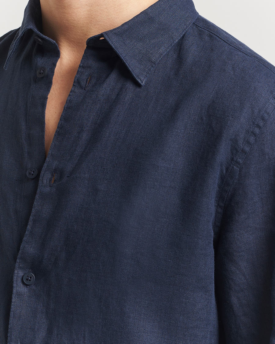 Homme | Chemises | NN07 | Enzo Linen Shirt Navy Blue