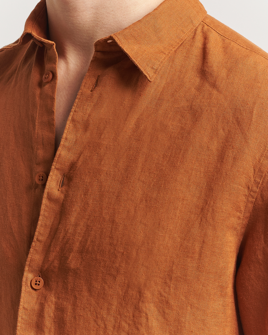 Homme | Chemises | NN07 | Enzo Linen Shirt Caramel