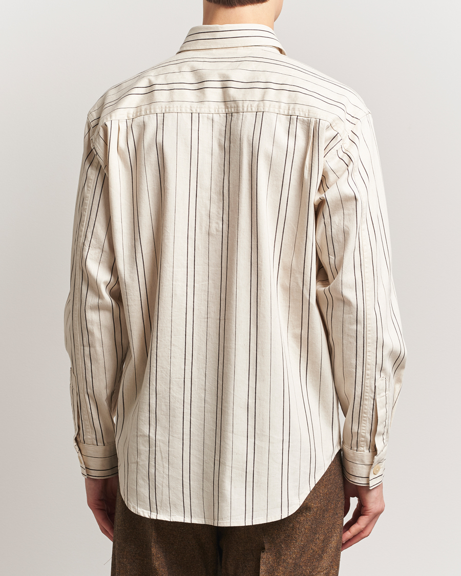 Homme | Chemises | NN07 | Adwin Striped Overshirt Ecru/Black