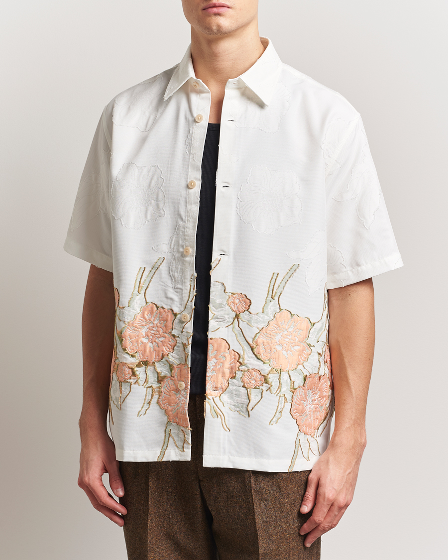 Homme | Chemises | NN07 | Freddy Flower Short Sleeve Shirt White Multi