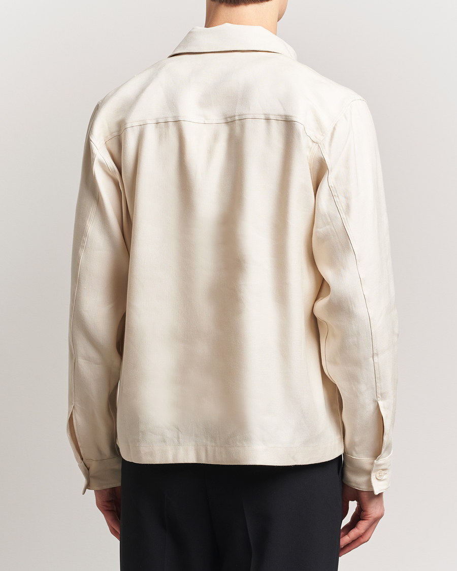Homme | Chemises | NN07 | Alban Linen/Viscose Overshirt Ivory