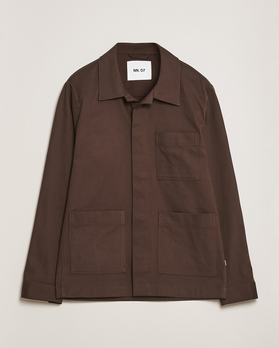 Homme | Chemises | NN07 | Olav Pocket Overshirt Demitasse Brown