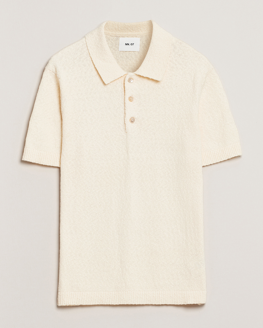 Homme | Polos | NN07 | Randy Knitted Polo Ecru