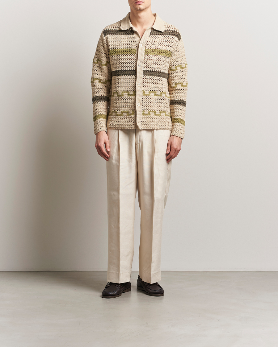 Homme | Pulls Et Tricots | NN07 | Frank Crochet Knitted Cardigan Oat