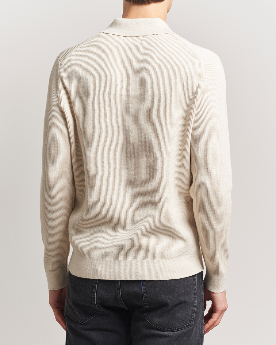 Homme | Pulls Et Tricots | NN07 | Hansie Ribbed Knitted Half Zip Ivory