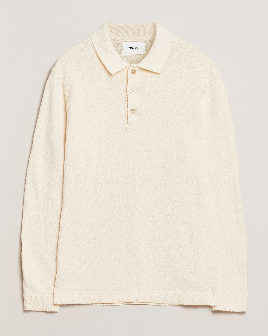 Homme | Pulls Et Tricots | NN07 | Randy Knitted Long Sleeve Polo Ecru