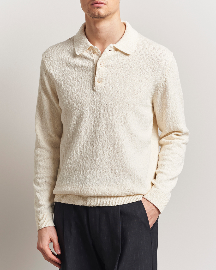 Homme | Pulls Et Tricots | NN07 | Randy Knitted Long Sleeve Polo Ecru