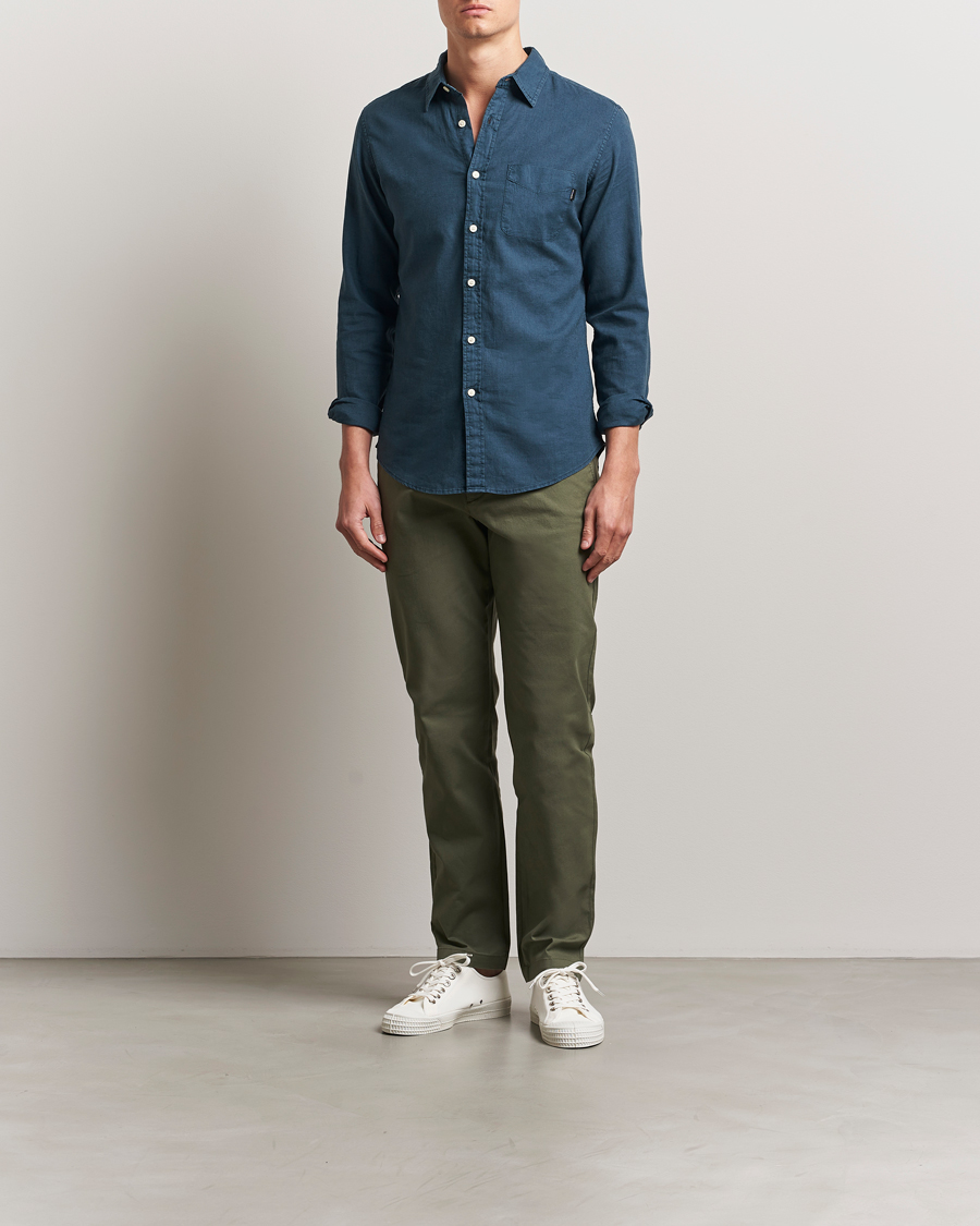 Homme | Pantalons | Dockers | Crafted Khaki Slim Cotton/Linen Chino Teal Leaf