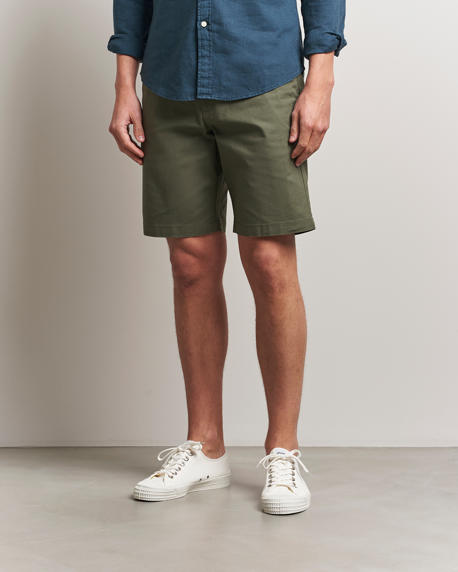 Homme | Shorts | Dockers | Slim Cotton/Linen Shorts Teal Leaf