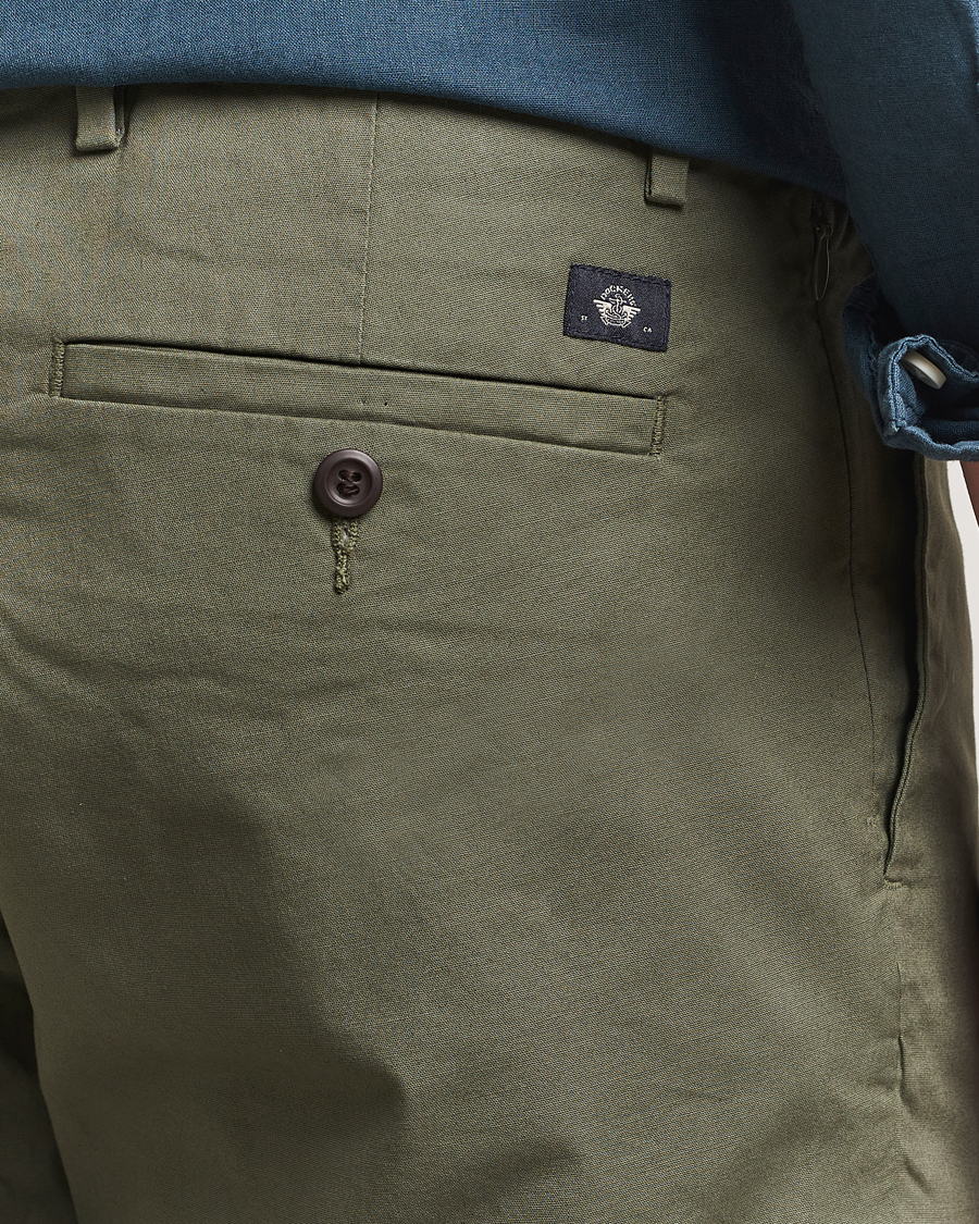 Homme | Shorts | Dockers | Slim Cotton/Linen Shorts Teal Leaf