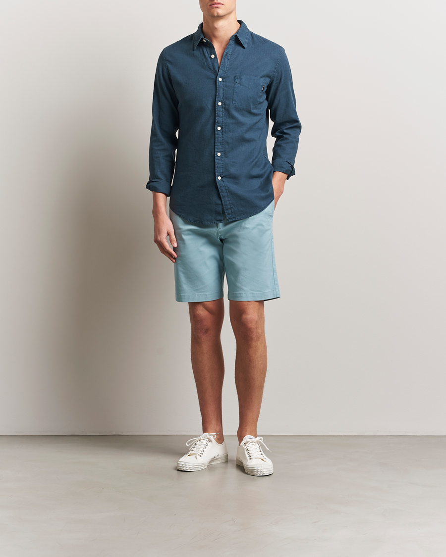 Homme | Shorts | Dockers | Slim Cotton/Linen Shorts Tourmaline