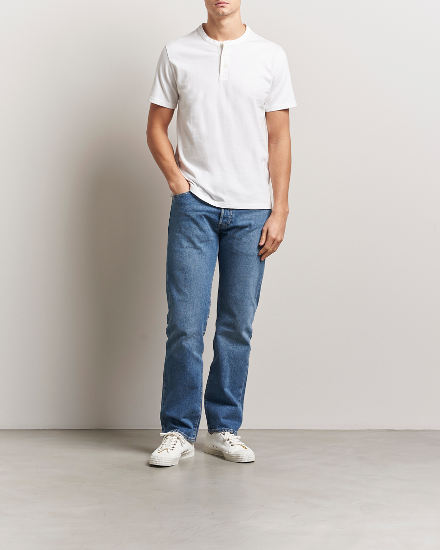 Homme | T-shirts | Levi's | Short Sleeve Henley White