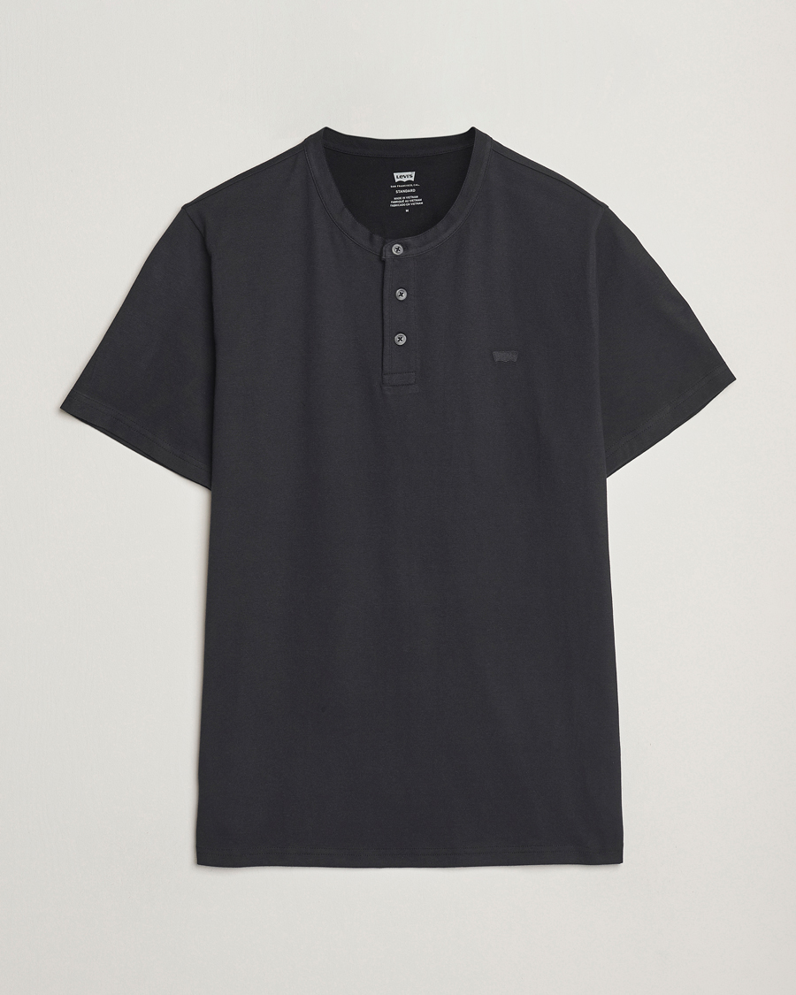 Homme | T-shirts | Levi's | Short Sleeve Henley Mineral Black