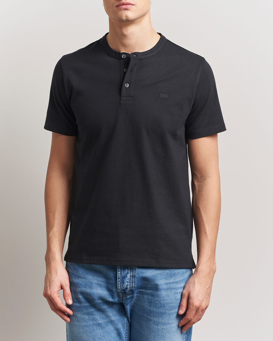 Homme | T-shirts | Levi's | Short Sleeve Henley Mineral Black