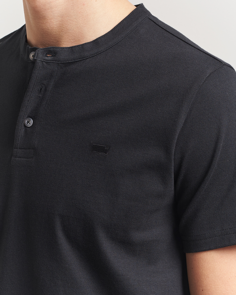 Homme | T-shirts | Levi's | Short Sleeve Henley Mineral Black