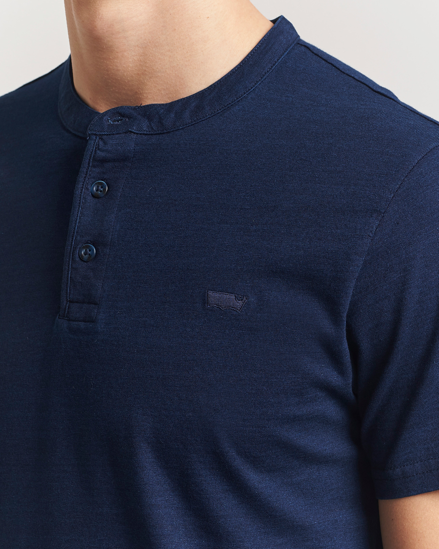 Homme | T-shirts | Levi's | Short Sleeve Henley Dark Indigo