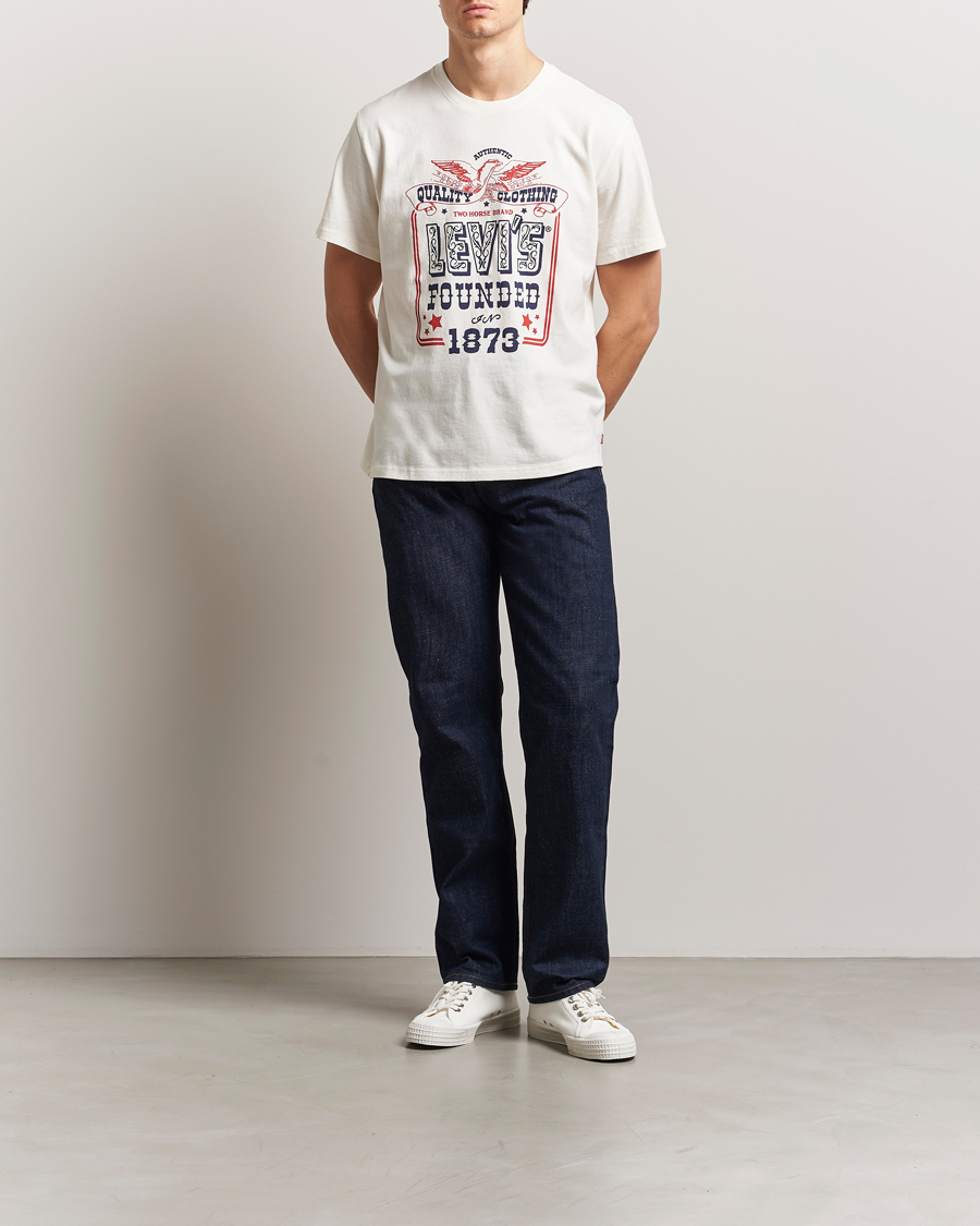 Homme | T-shirts | Levi's | Relaxed Fit Printed Crew Neck T-Shirt Egret White