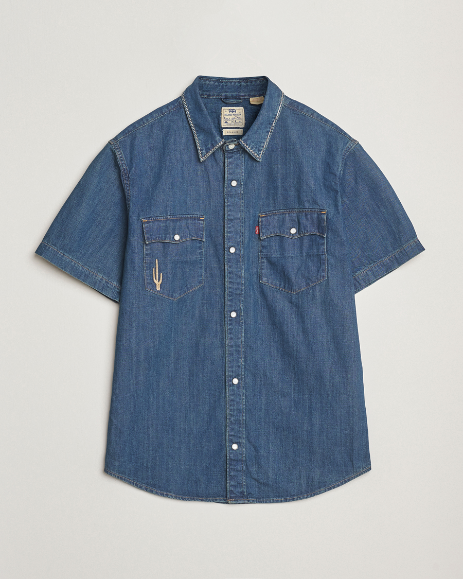 Homme | Chemises | Levi's | Relaxed Fit Short Sleeve Western Shirt Dark Blue