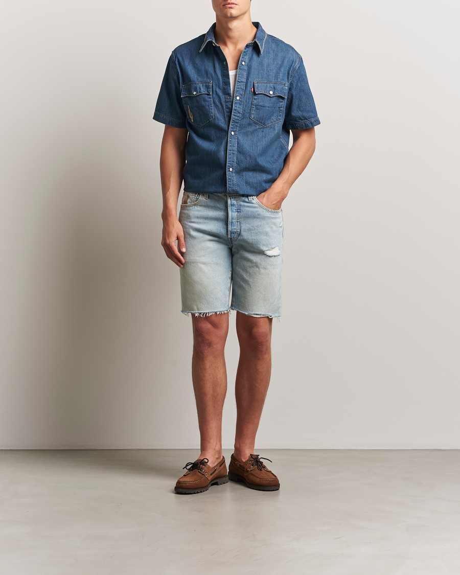 Homme | Chemises | Levi's | Relaxed Fit Short Sleeve Western Shirt Dark Blue