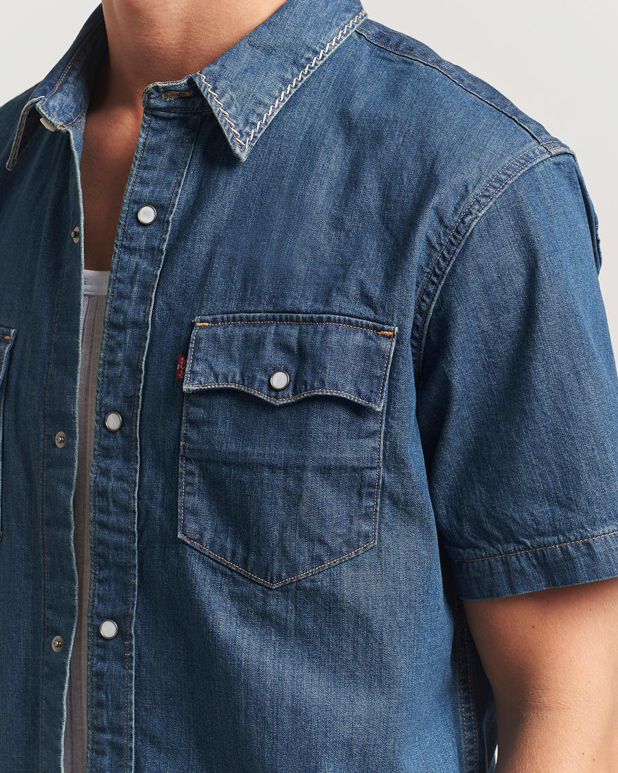 Homme | Chemises | Levi's | Relaxed Fit Short Sleeve Western Shirt Dark Blue