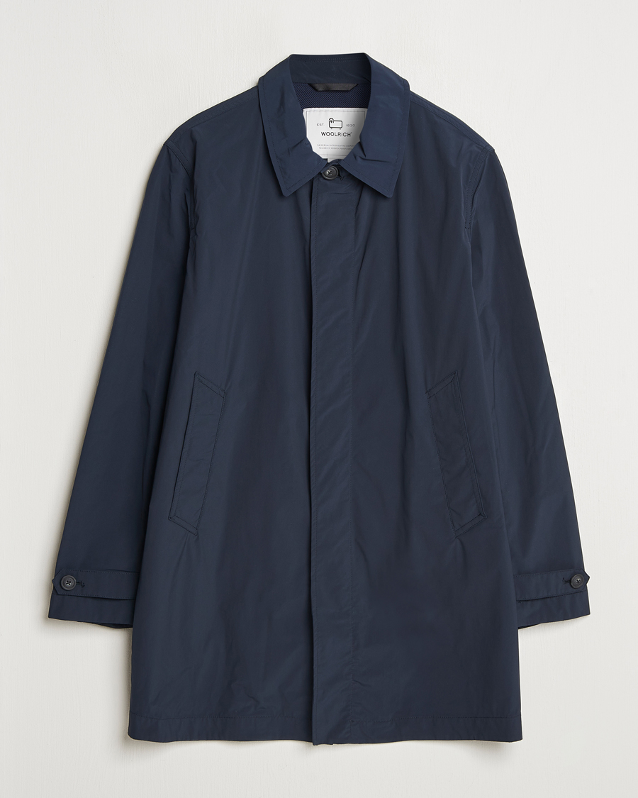 Homme | Manteaux Et Vestes | Woolrich | City Carcoat Melton Blue