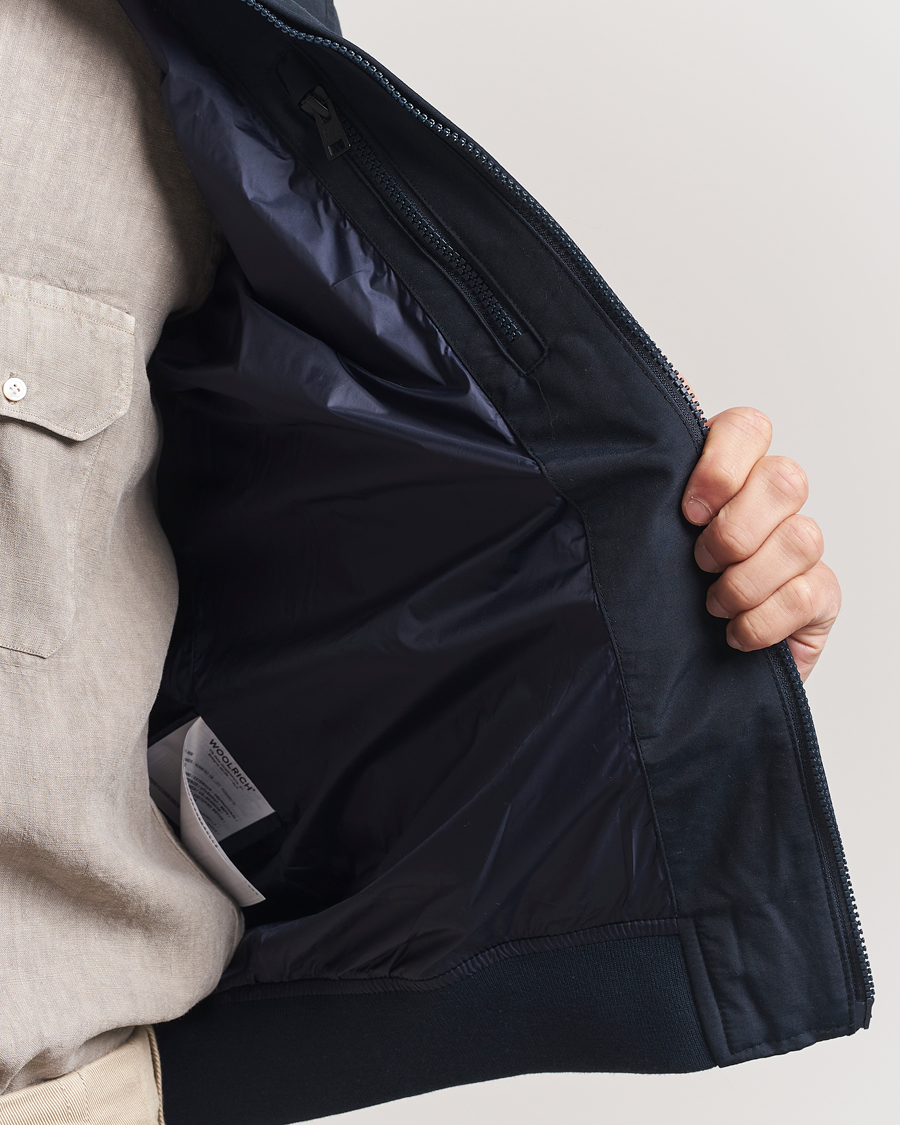 Homme | Manteaux Et Vestes | Woolrich | Cruiser Bomber Jacket Melton Blue