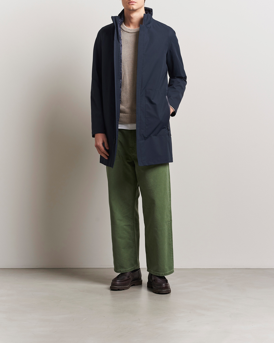Homme | Manteaux Et Vestes | Woolrich | Two Layer 2 in 1 Carcoat Melton Blue