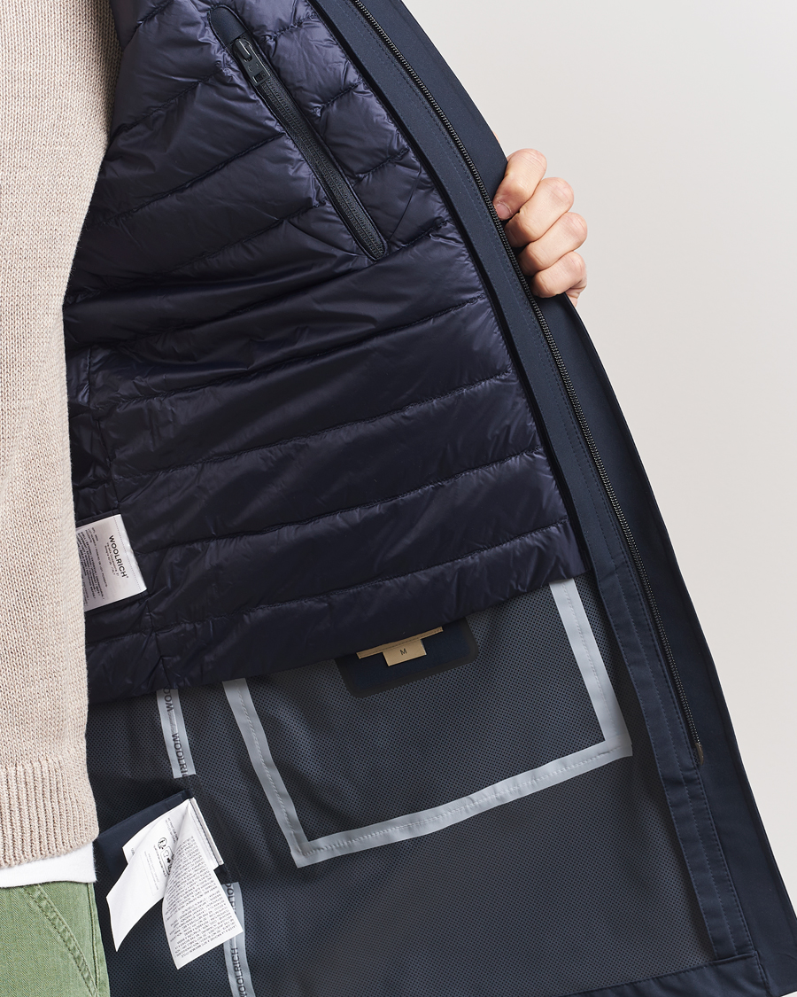 Homme | Manteaux Et Vestes | Woolrich | Two Layer 2 in 1 Carcoat Melton Blue