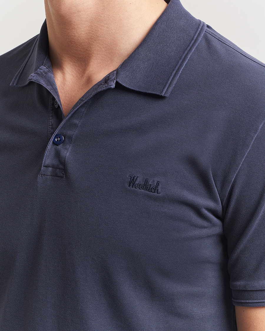 Homme | Polos | Woolrich | Mackinack Polo Melton Blue