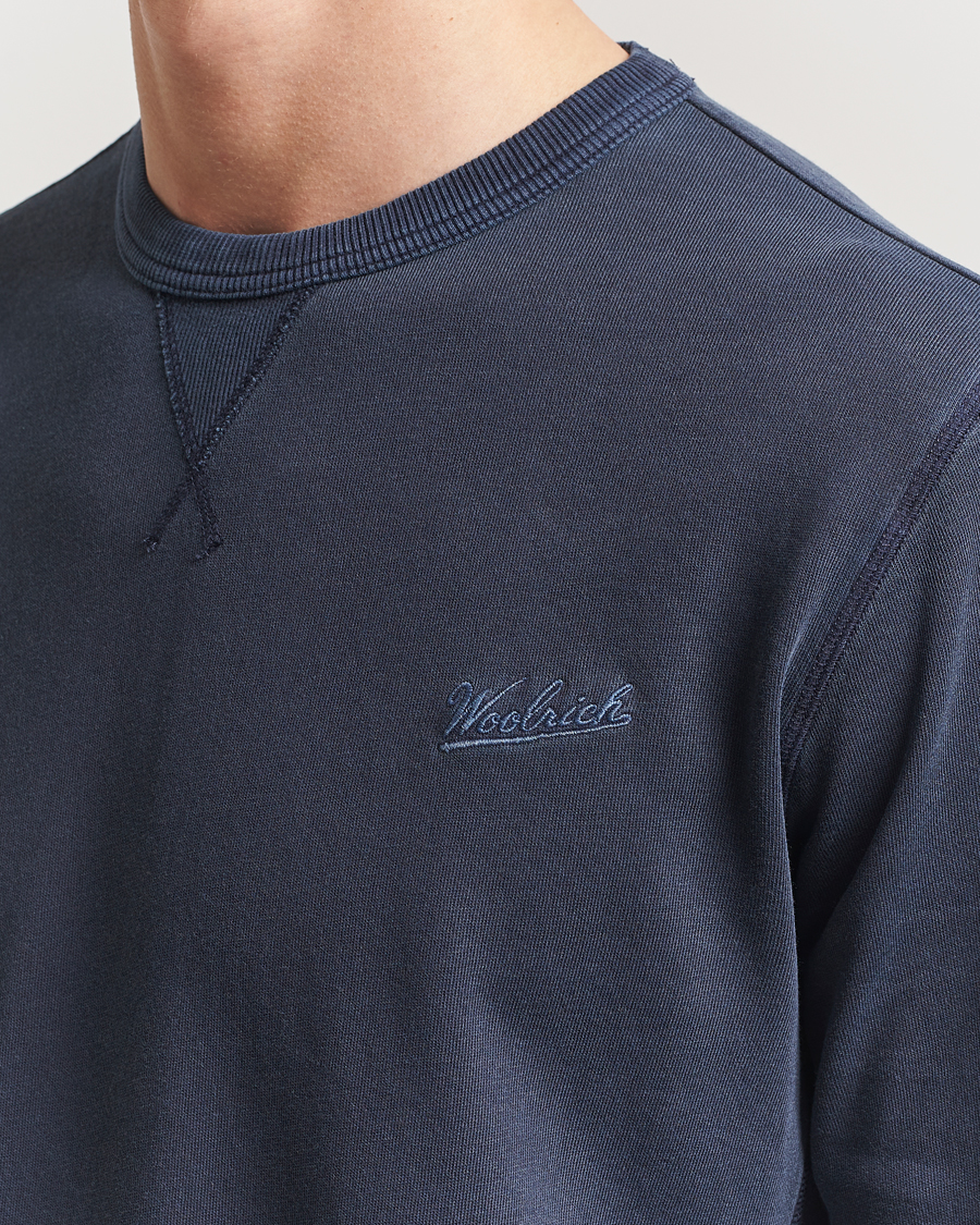 Homme | Pulls Et Tricots | Woolrich | Garment Dyed Crewneck Dream Blue