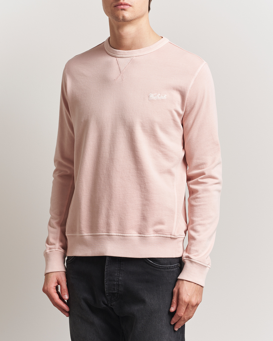 Homme | Pulls Et Tricots | Woolrich | Garment Dyed Crewneck Rose Smoke