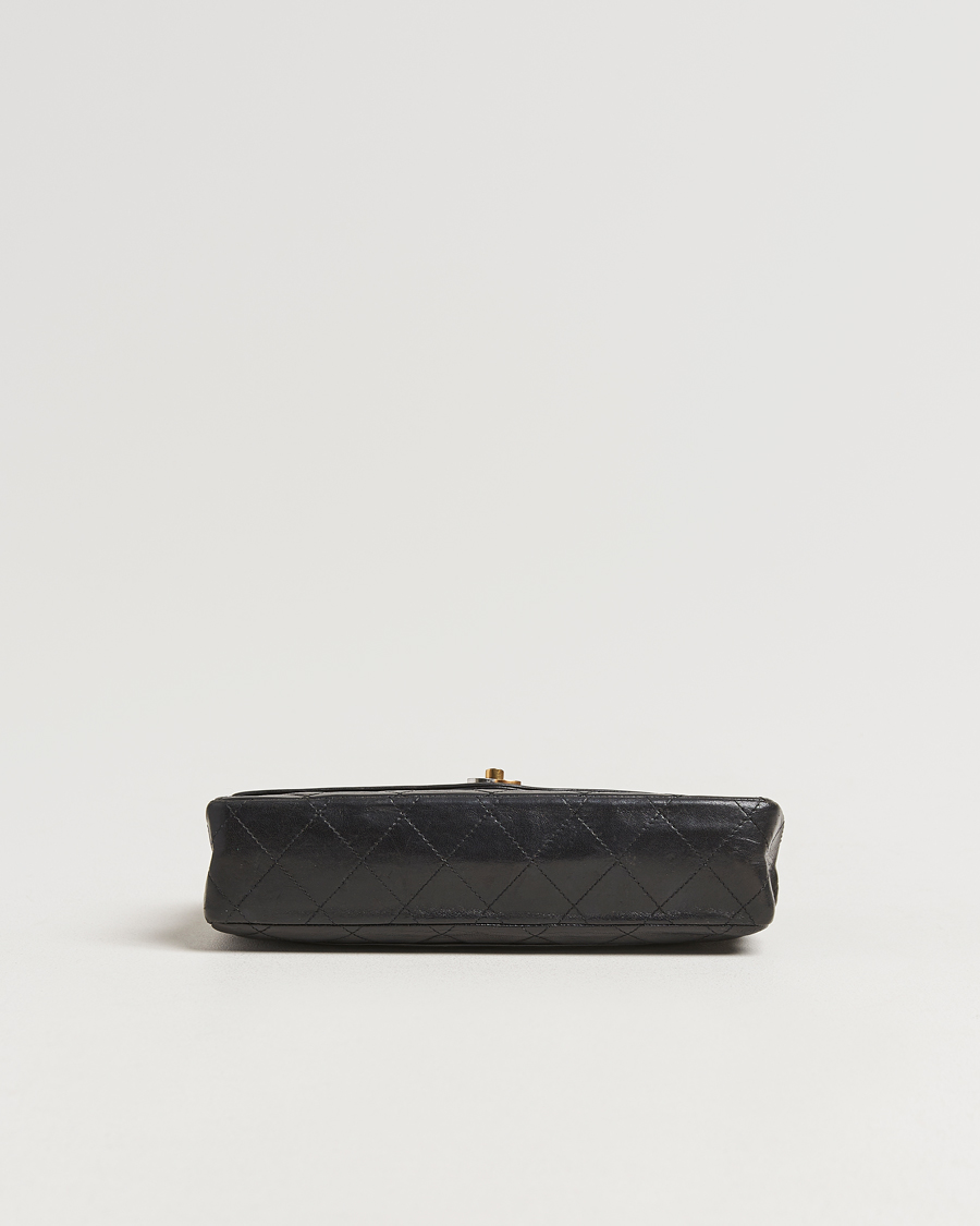 Homme | Chanel Pre-Owned Matelassé Medium Double Flap Bag Black | Chanel Pre-Owned | Matelassé Medium Double Flap Bag Black