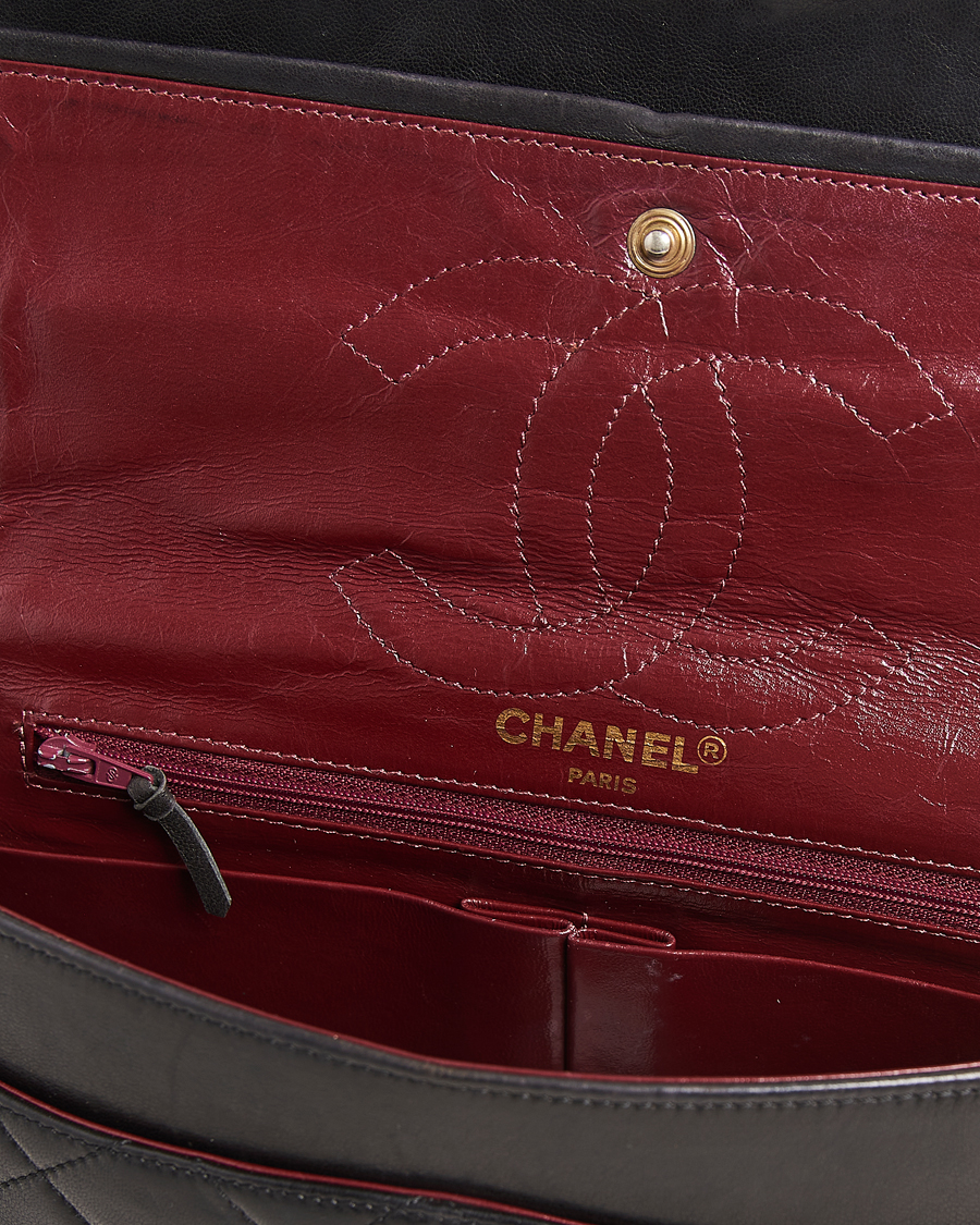 Homme | Chanel Pre-Owned Matelassé Medium Double Flap Bag Black | Chanel Pre-Owned | Matelassé Medium Double Flap Bag Black