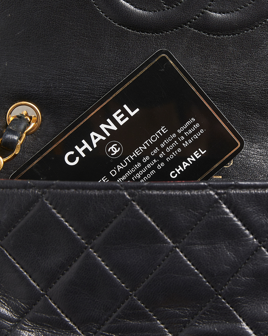 Homme | Chanel Pre-Owned Mini Single Full Flap Bag Black Lambskin | Chanel Pre-Owned | Mini Single Full Flap Bag Black Lambskin