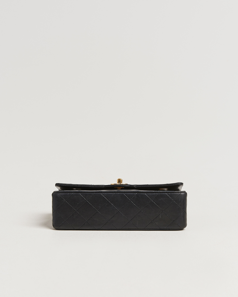 Homme | Chanel Pre-Owned Matelassé Small Double Flap Bag Black Lambskin | Chanel Pre-Owned | Matelassé Small Double Flap Bag Black Lambskin