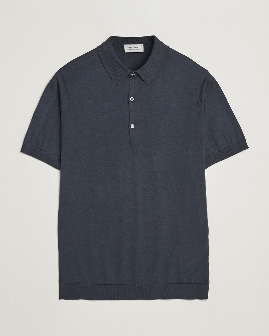 Homme | Polos | John Smedley | Adrian Slim Fit Sea Island Polo Flint