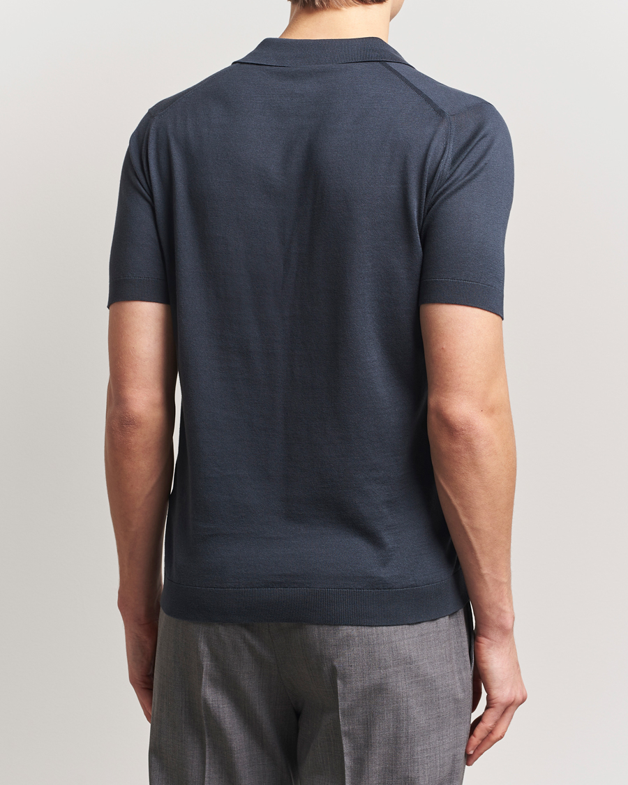 Homme | Polos | John Smedley | Adrian Slim Fit Sea Island Polo Flint