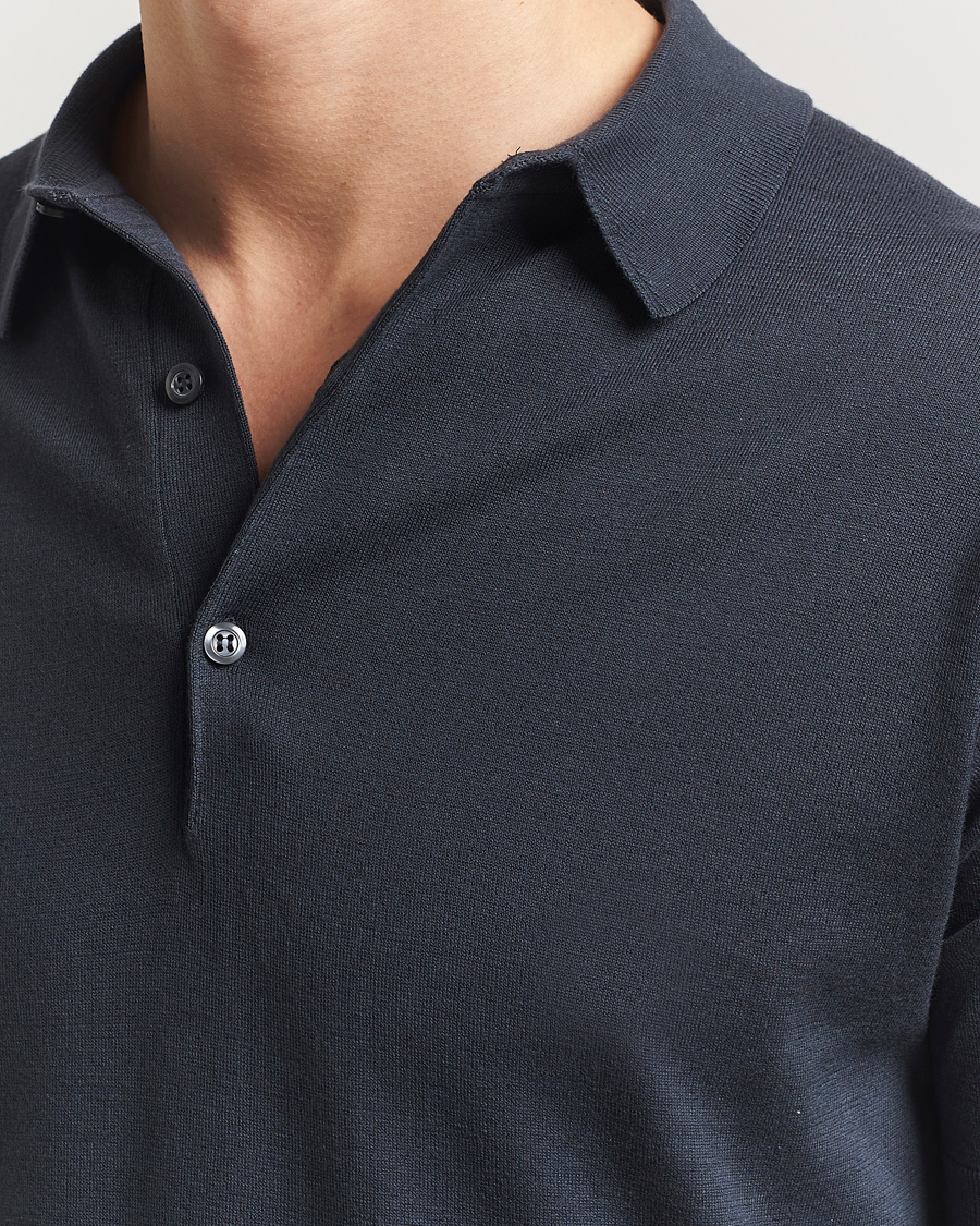 Homme | Polos | John Smedley | Adrian Slim Fit Sea Island Polo Flint